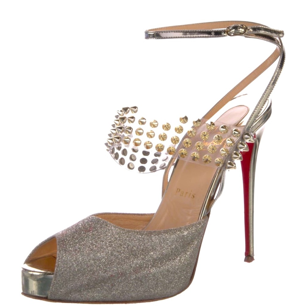 Christian Louboutin Spike Accent Heels - Size 10US/IT40